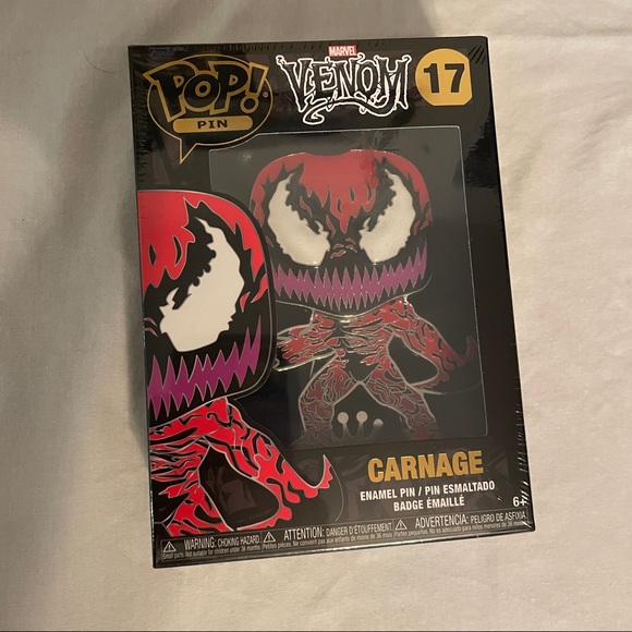 NIB SEALED Funko Pop! Pins Marvel Carnage Venom Enamel Pin #17 - Picture 5 of 10
